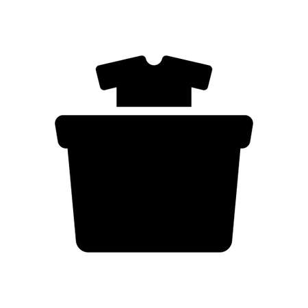 shirt cleaning vector glyph flat iconのイラスト素材