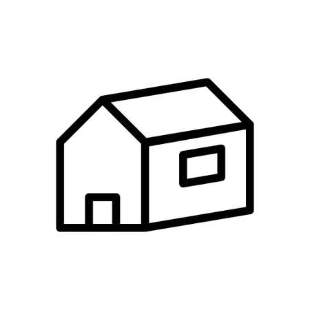 house vector thin line iconのイラスト素材
