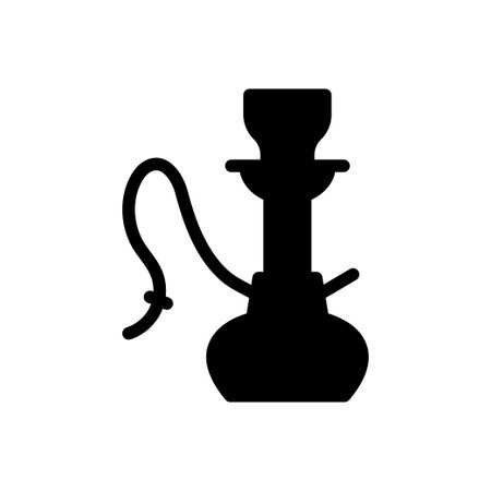 hookah vector glyph flat iconのイラスト素材