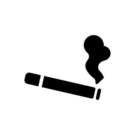 cigarette vector glyph flat iconのイラスト素材