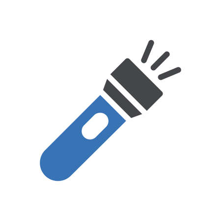 flash light vector glyph colour iconのイラスト素材