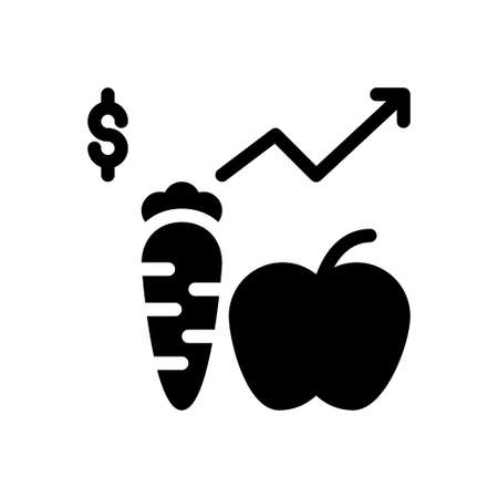 apple vegetable growth vector glyph flat iconのイラスト素材