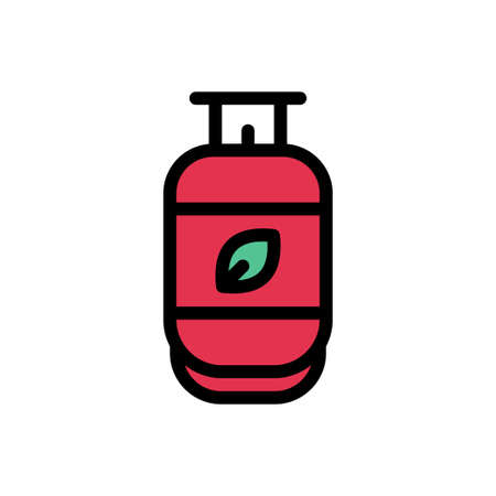 cylinder vector line colour iconのイラスト素材
