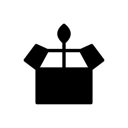 energy box vector glyph flat iconのイラスト素材