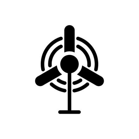 windmill vector glyph flat iconのイラスト素材