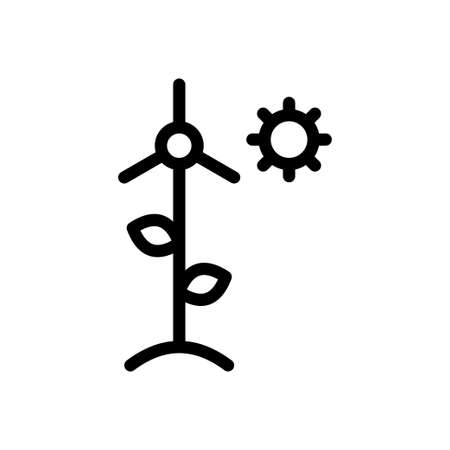 turbine vector thin line iconのイラスト素材
