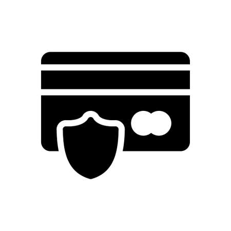 secure card vector glyph flat iconのイラスト素材