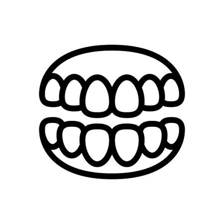teeth vector thin line iconのイラスト素材