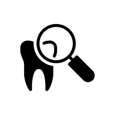 glass teeth vector glyph flat iconのイラスト素材