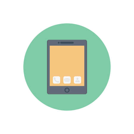 mobile vector colour flat iconのイラスト素材
