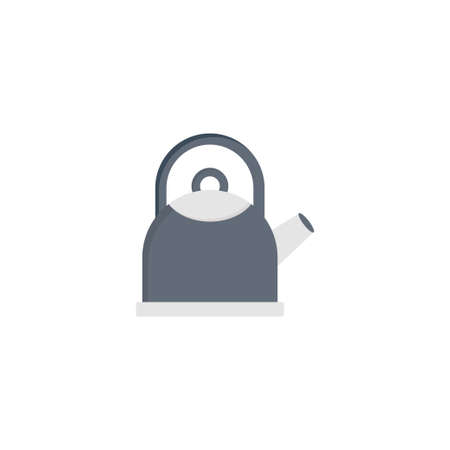 kettle vector colour flat iconのイラスト素材