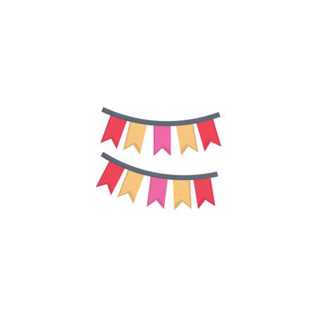 bunting vector colour flat iconのイラスト素材