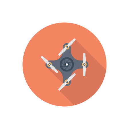 robot vector flat color icon