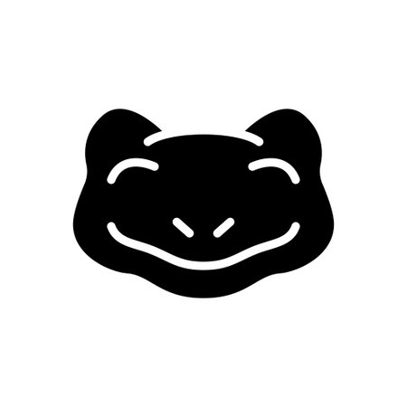 frog vector glyph flat iconのイラスト素材