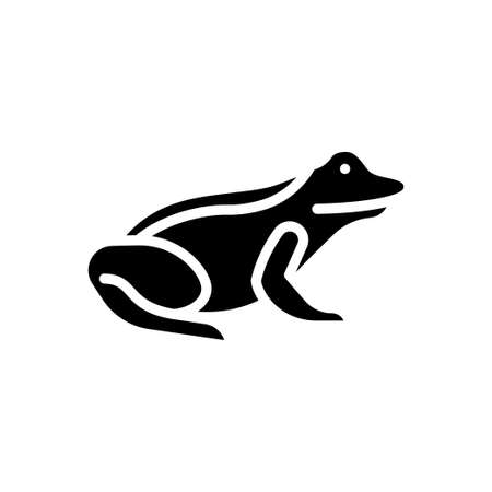 frog vector glyph flat iconのイラスト素材