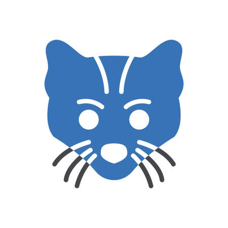fox vector glyph colour iconのイラスト素材