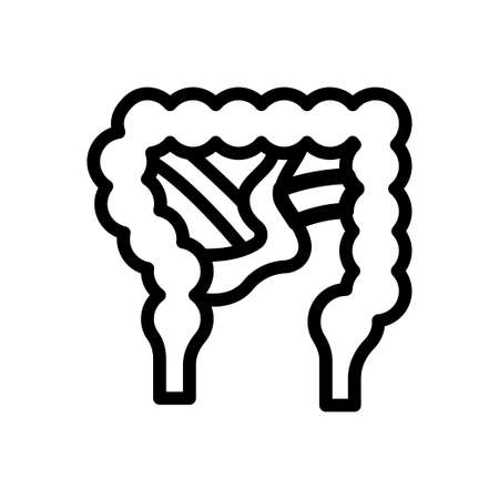 digestion vector thin line iconのイラスト素材