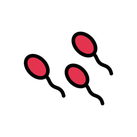 sperm vector line colour iconのイラスト素材