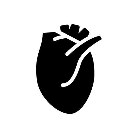heart vector glyph flat iconのイラスト素材