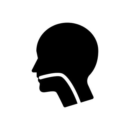 face vector glyph flat iconのイラスト素材
