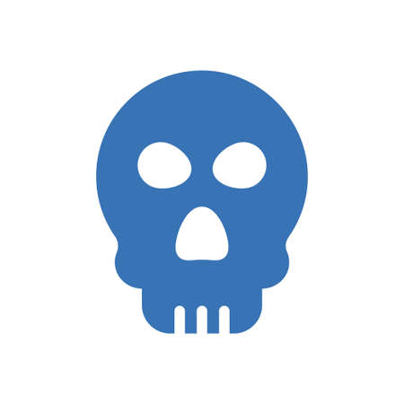 skull vector glyph colour iconのイラスト素材