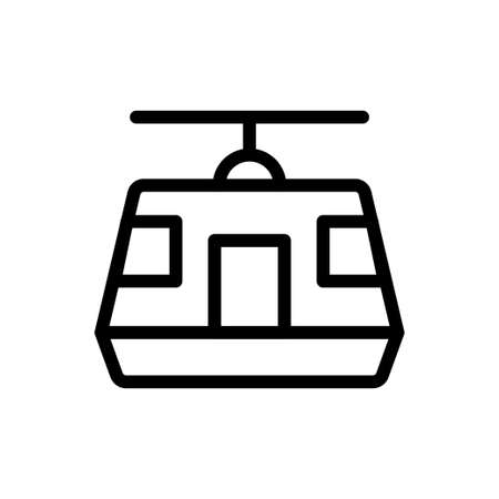 chairlift vector thin line iconのイラスト素材