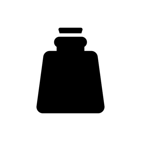 bottle vector glyph flat iconのイラスト素材