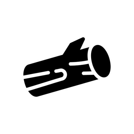 wood cut vector glyph flat iconのイラスト素材
