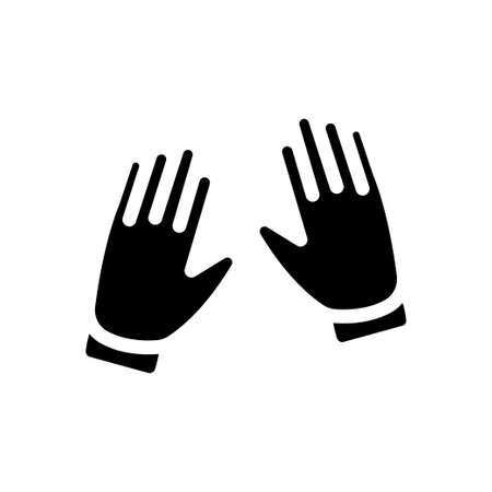 gloves vector glyph flat iconのイラスト素材