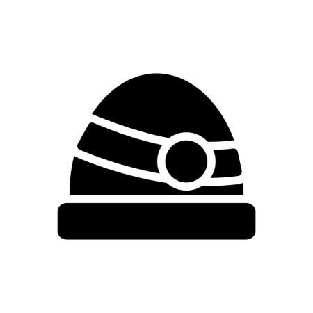 cap vector glyph flat iconのイラスト素材
