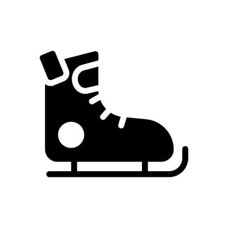 skating shoe vector glyph flat iconのイラスト素材