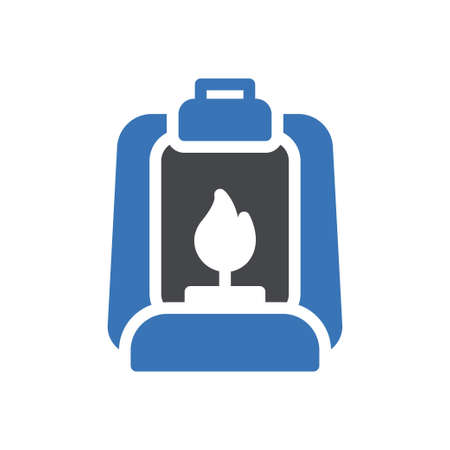 lantern vector glyph colour iconのイラスト素材