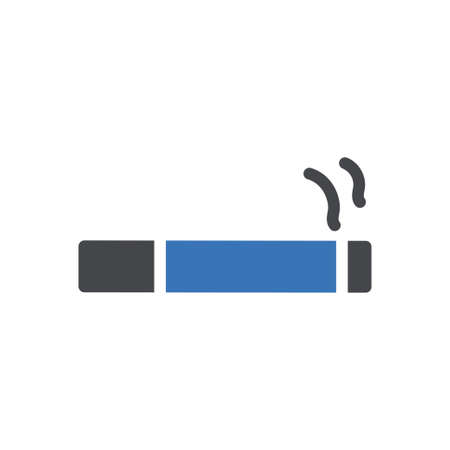 cigarette vector glyph colour iconのイラスト素材