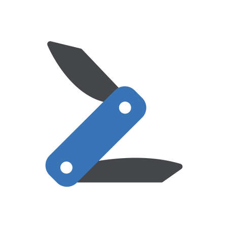 swiss knife vector glyph colour iconのイラスト素材
