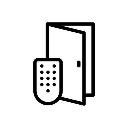door remote vector thin line iconのイラスト素材