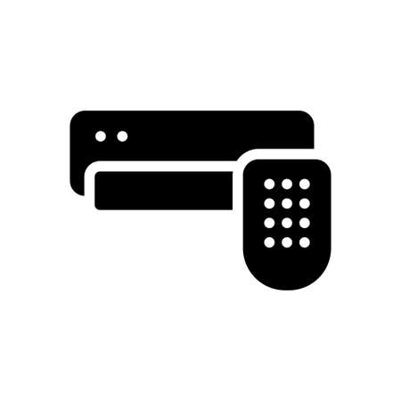 Air conditioner remote vector glyph flat iconのイラスト素材