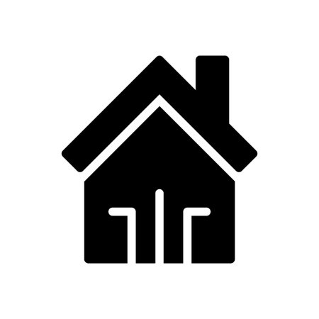 house vector glyph flat iconのイラスト素材