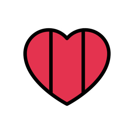 heart vector color line iconのイラスト素材