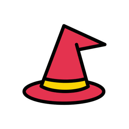 witch vector color line iconのイラスト素材