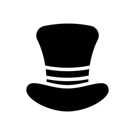 hat vector glyph flat iconのイラスト素材