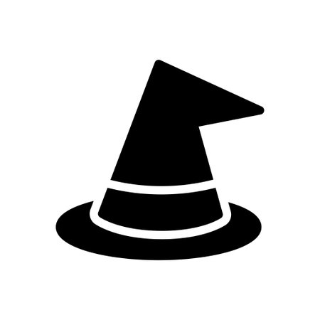 witch vector glyph flat iconのイラスト素材