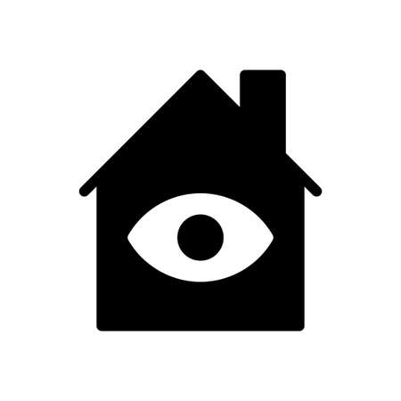 home view vector glyph flat iconのイラスト素材