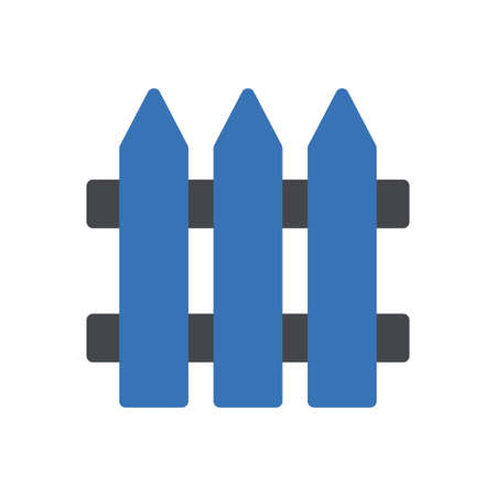 fence vector glyph colour iconのイラスト素材