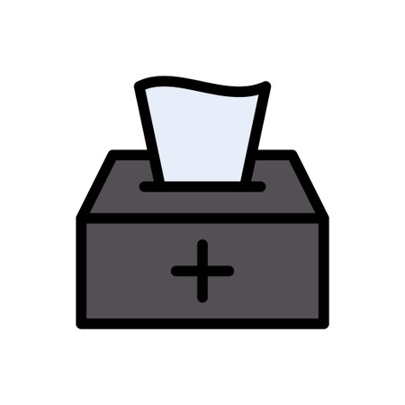 tissue vector color line iconのイラスト素材
