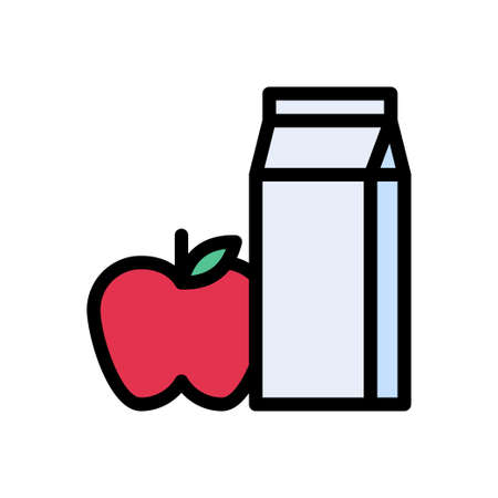 apple vector color line iconのイラスト素材