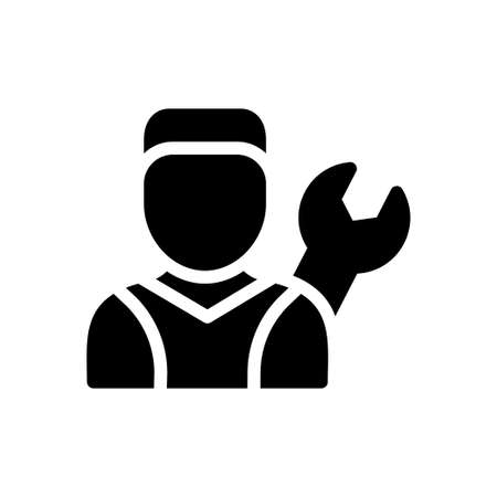 mechanical vector glyph flat iconのイラスト素材