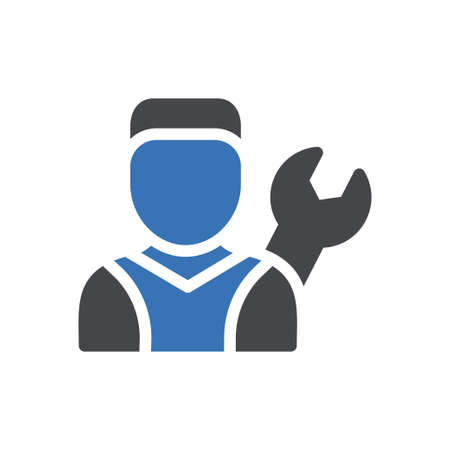 mechanical vector glyph colour iconのイラスト素材