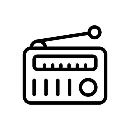 radio vector thin line iconのイラスト素材