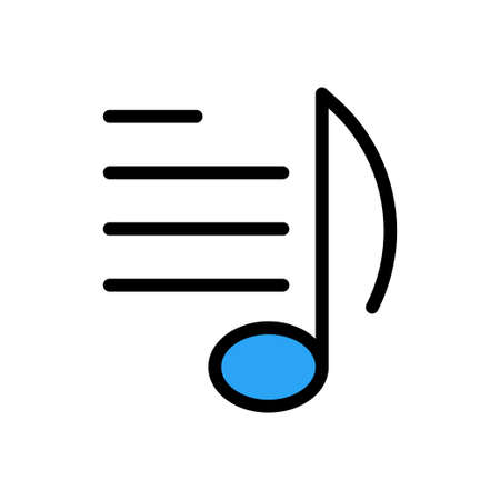 melody vector line colour iconのイラスト素材