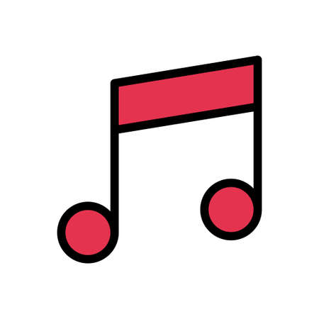 music vector line colour iconのイラスト素材